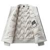 Mens Winter Down Jacket 50% White Duck Loose Fit Business Casual Coat With Lapel Multiple Pockets