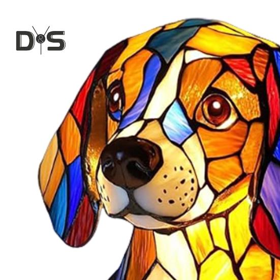 Stolní lampa Corgi Retro mořená pryskyřičná noční lampa s motivem psa LED stolní lampa pro domácí noční stolek dekorace milovníky psů dárek