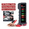 12V Battery Diagnostic Tool Digital Auto Battery Tester 6 LED Display Digital Battery Monitoring Meter for Car Motorcycle Trucks
