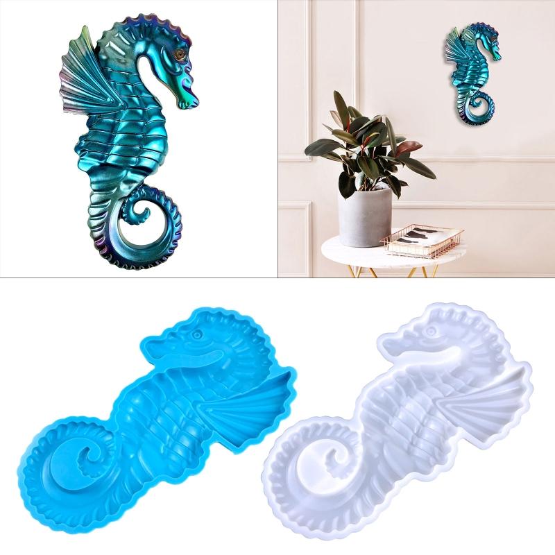 Wall Hanging Resin Moulds Seahorse Silicone Moulds Stereo Epoxy Resin Mould for DIY Craft Valentine's Home Decoration