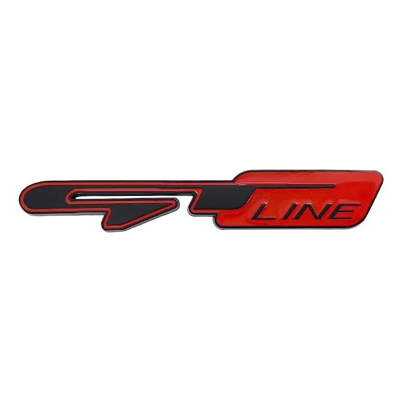

3D Metal GT Line Letter Badge Sticker Car Rear Trunk Emblem Decal for Sportage Picanto RIO Stonic K5 Proceed чёрный/красный