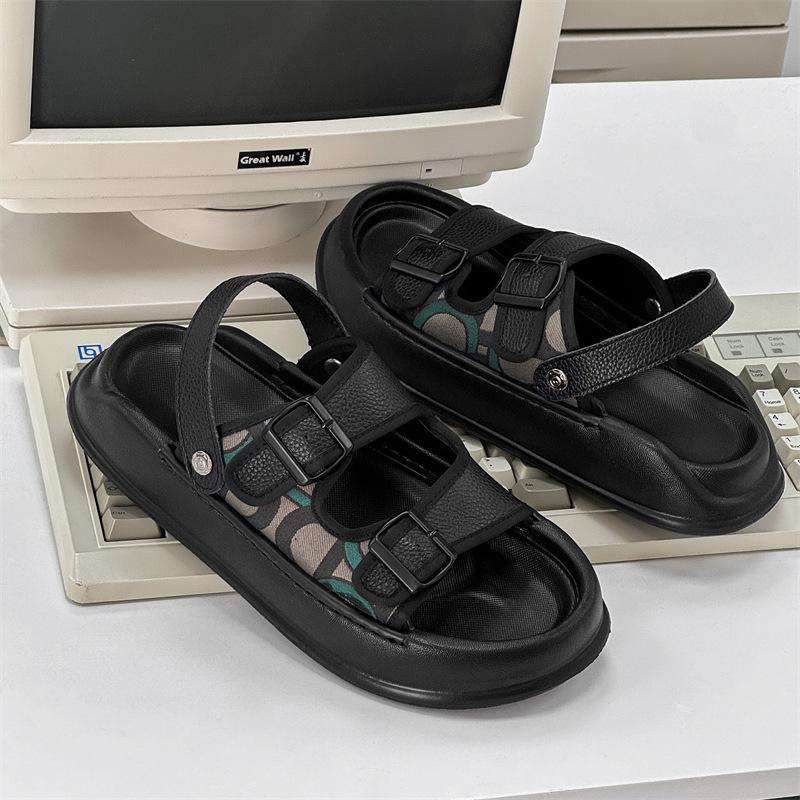 2025 nouvelles sandales polyvalentes confortables de niche décontractées personnalisées à plateforme chaussures de plage 371240-J