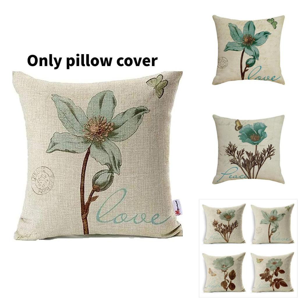 Floral Butterfly Pillowcase For Living Room Decor With Polyester Material For Home Use