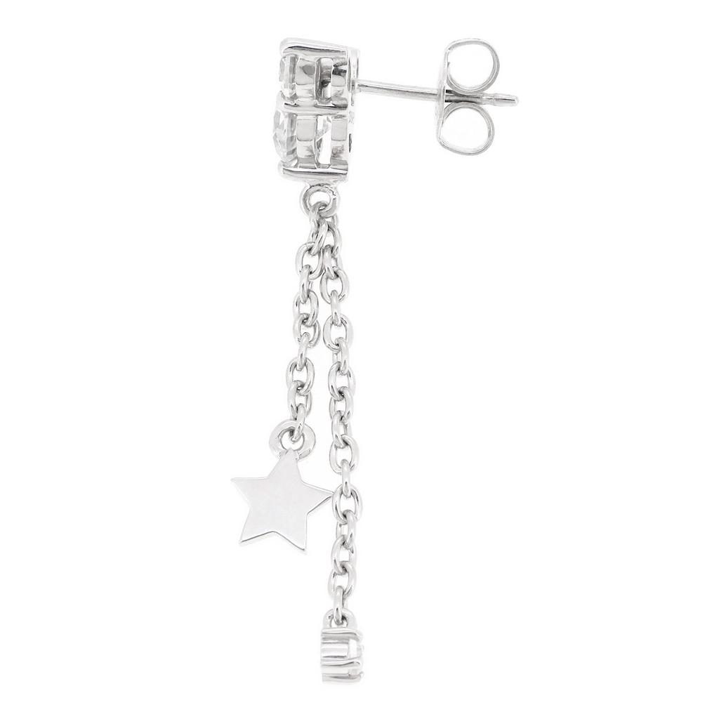 Disney Zirconia Mickey Silver 925 Earrings Accessories Official Official [Disney] [Special Specification] Women's