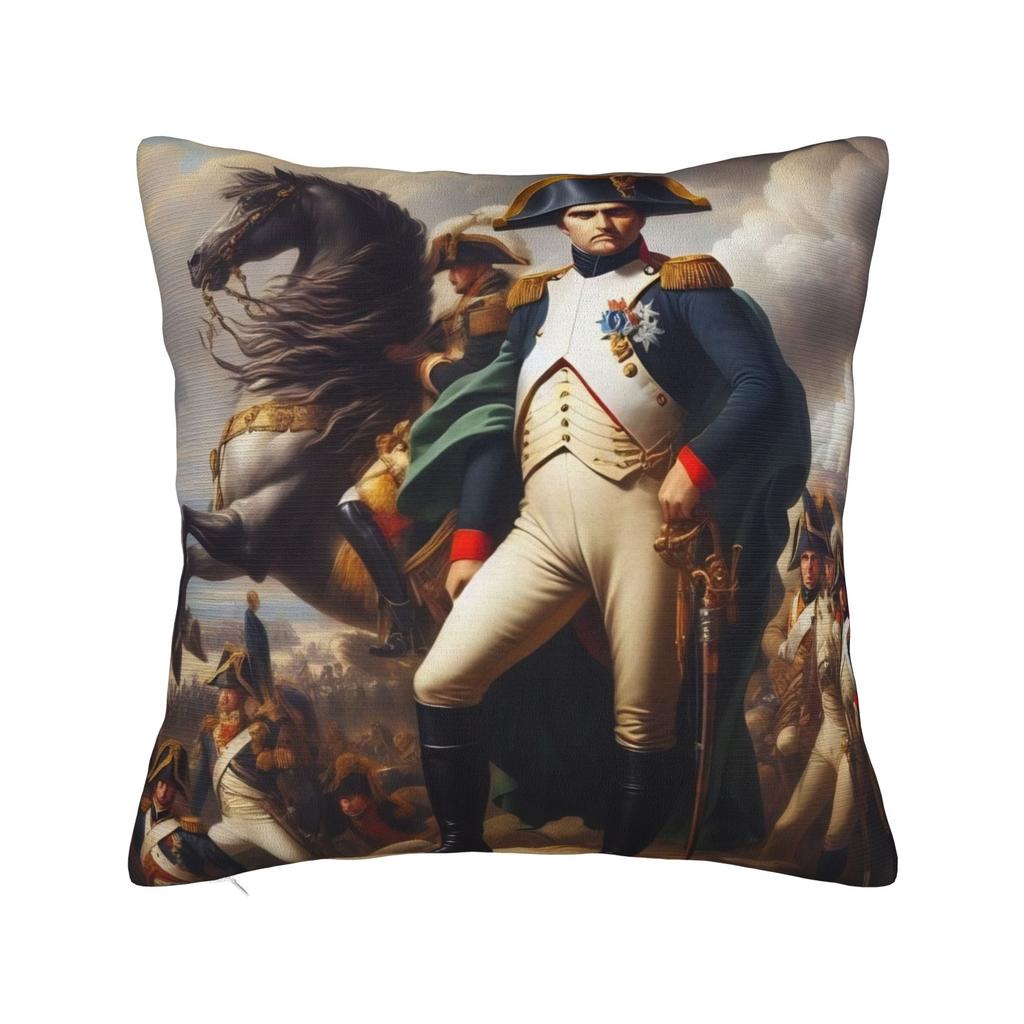 Napoleon Bonaparte Crossing the Alps Pillowcase Printed Polyester Cushion Cover Decor Art Throw Pillow Case Cover Seat Zipper