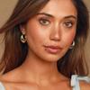 INS Brass Hoop Huggies Earrings Small Large Circle Hoops Jewelry Diamond Earrings Women Girls Gold Hoop Earrings