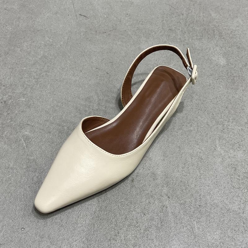 Fashion SUOJIALUN 2025 Spring New Shallow Slip On Women Slingback Shoes Soft Casual Ladies Sandal Shoes Flat Heel Outdoor Dress Mules