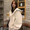 Women's Hooded Sweatshirt/zip-up Cardigan for Autumn/winter; Casual Outerwear for Women