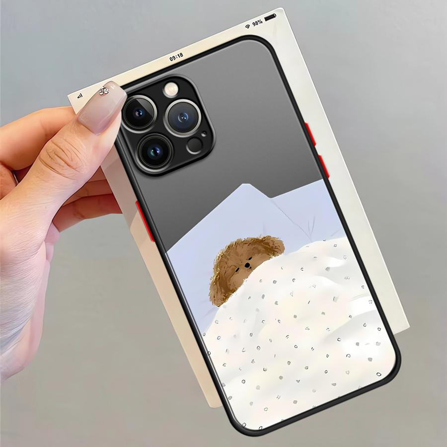 Cute Dog Cat Couple Case for iPhone 17 Pro Max 13 Mini 15 12 Air 16 Plus 7 8 SE XS XR 14 11 Funda Back Phone Cover