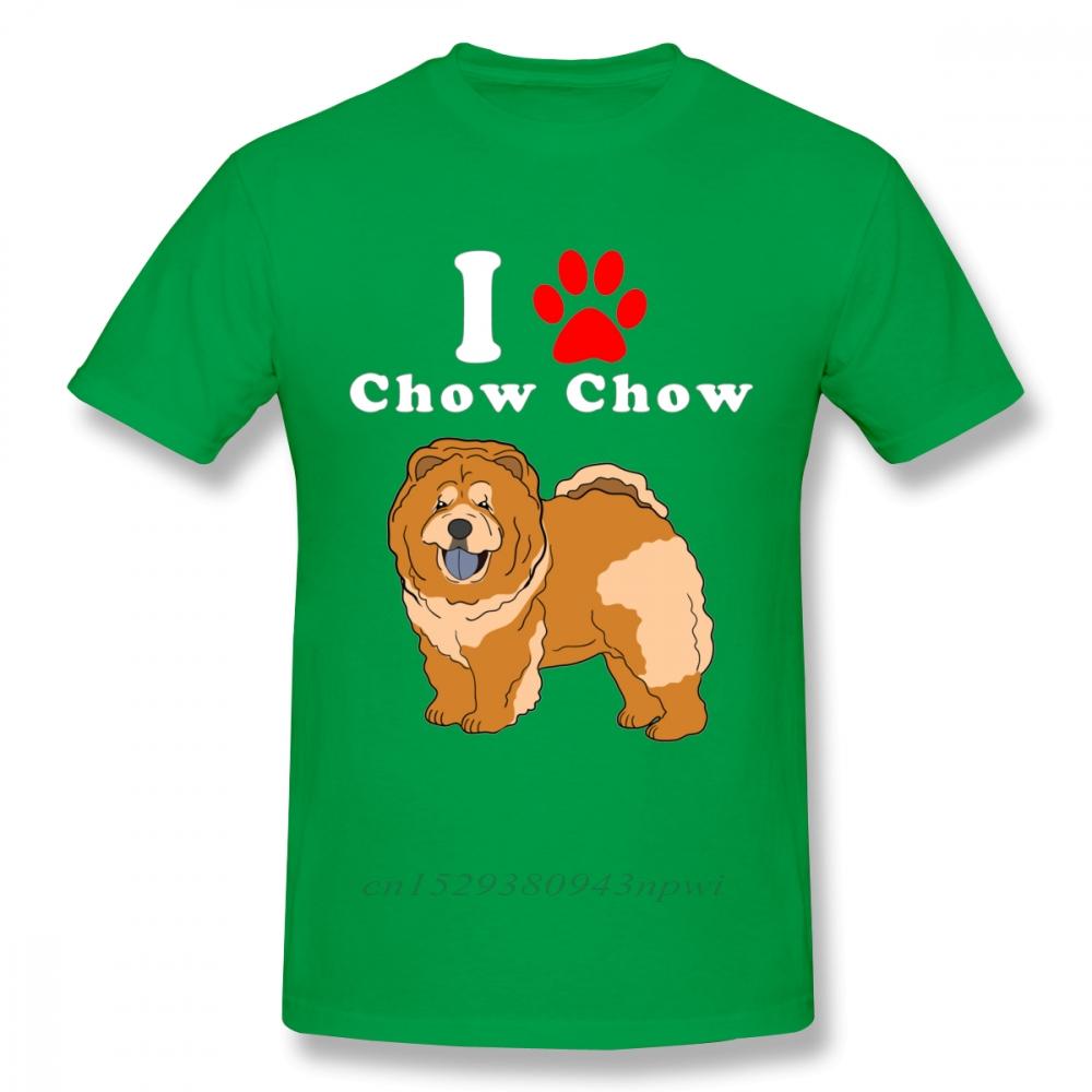 Round Neck I Love My Chow Chow In The Year Of The Dog Adopt Rescue Dog Lover Mom Or Dad Save Abandoned Pet Dot t shirt