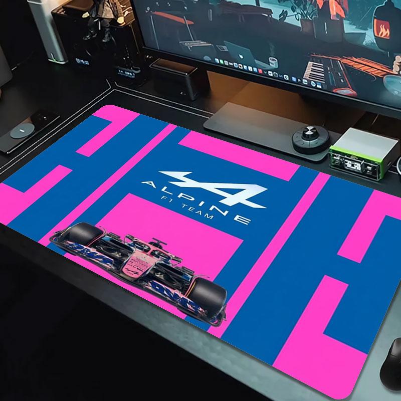 Alpine F1 Large Size Mouse Pad Large Gaming Table Cushion Non-slip Laptop Tablet Big Mousepad XXL Mat Mini PC Playmat With Lock Edge