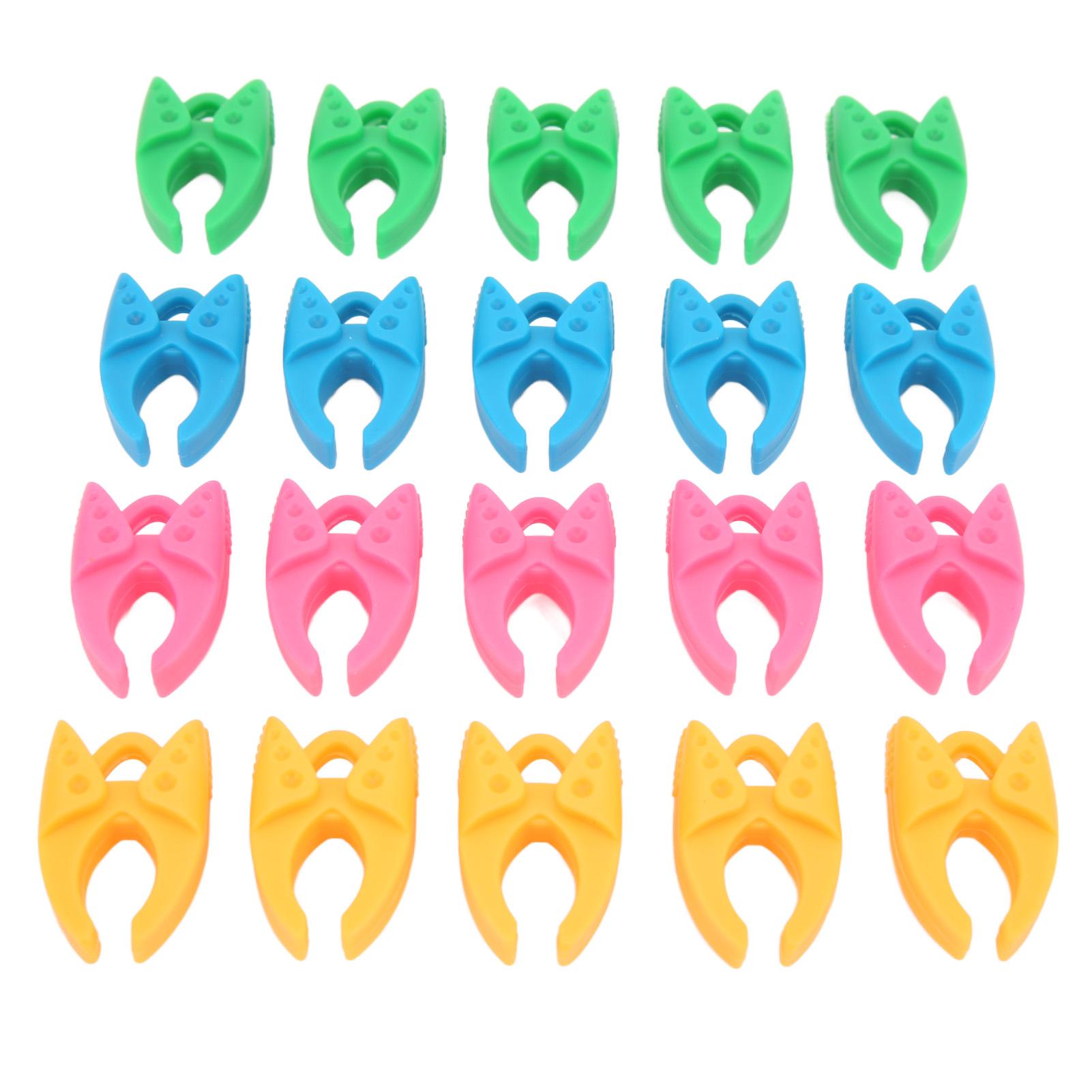 

20 шт. 4-цветный держатель шпульки зажим швейный вышивальный силиконовый анти-выпадение нити фиксатор катушки