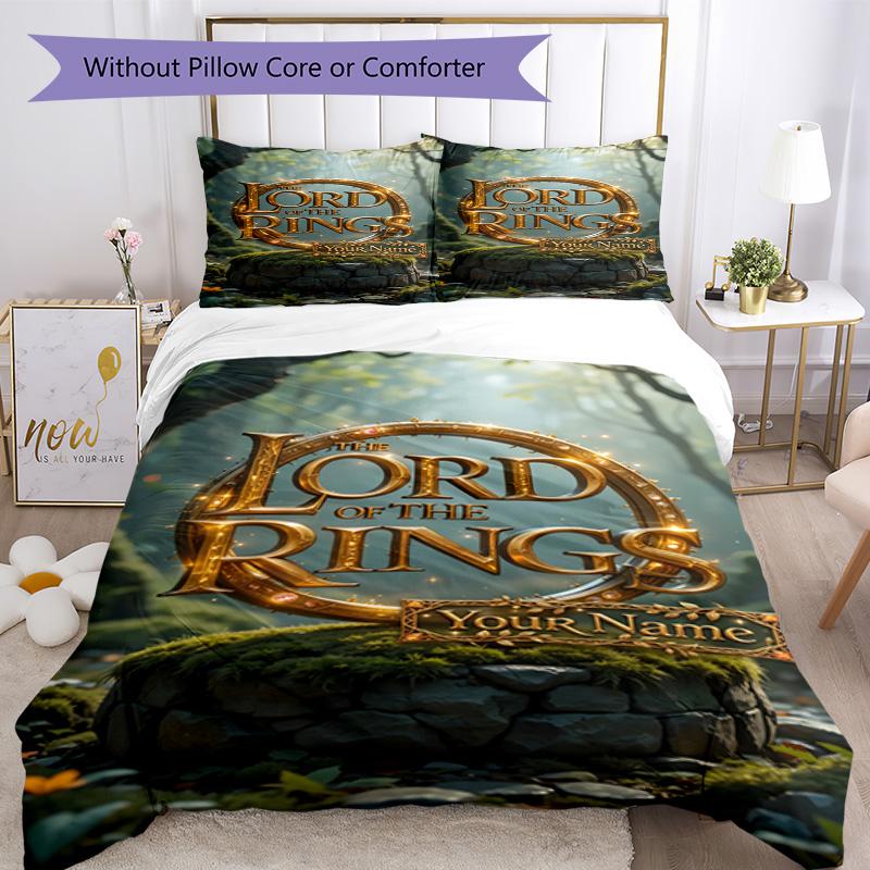 Lord Rings Customize Your Name Duvet Cover Set Suitable for Bedrooms Soft Bedding Bedroom Decor Birthday/Christmas GiftSpiritual Gift
