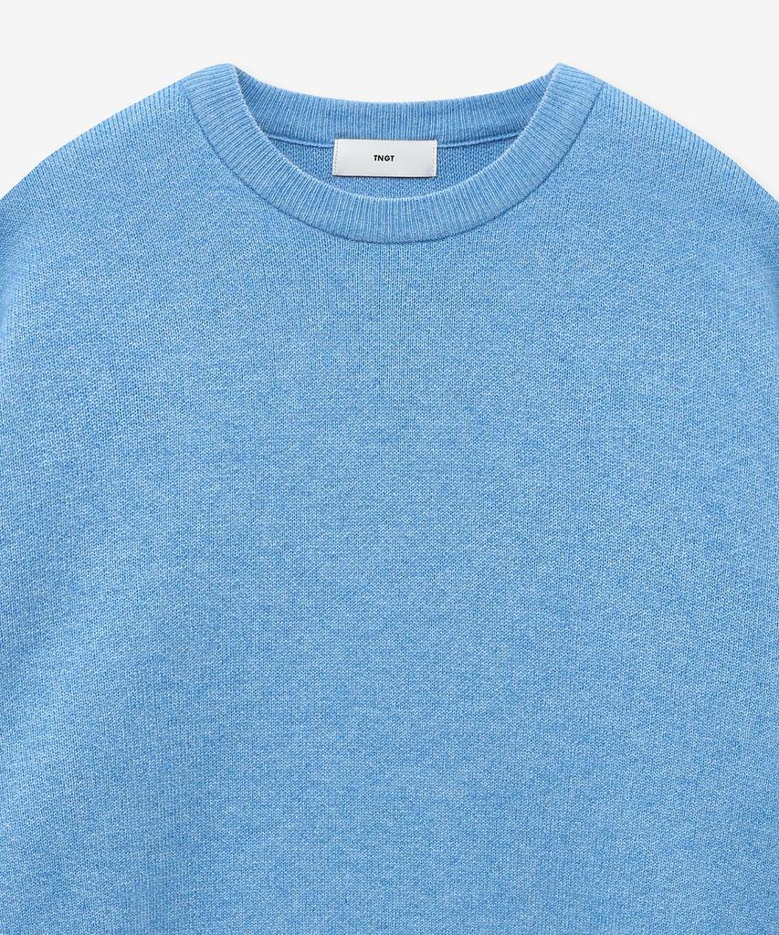 Tienjiti Wool Blended Round Neck Sweater (Melange Blue) Tnsw5F105B2