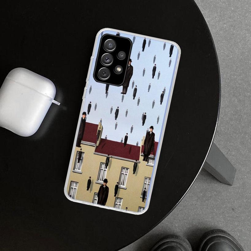 Rene Magritte Art Phone Case Cover for Samsung Galaxy A12 A22 A32 A52 A72 A02S A51 A50S A31 A20S A10S Note 20 Ultra 10 Plus Gala
