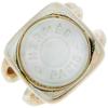 Corozoserie Ring Plated Gold/White Shell #4.9(US Size) Square 10.7g Women Used