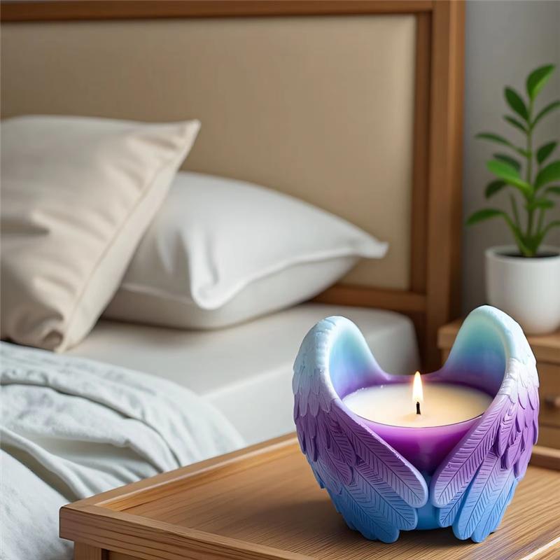 Scented Candle Cup Vase Silicone Mold Cup DIY Epoxy Angelwings Gypsum Handmade Mould