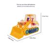 Transparent Push Bulldozer Toy Car, Toy with Light and Happy Music Functions, Automatic Shutter Function, Night Light Effect,Batteries Not Included