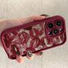 Valentines Weinroter Lippendruck Weiche TPU Stoßfeste Handyhülle für iPhone 16 15 14 Pro Max 13 12 11 XS X XR 7 8 Plus SE 2022 Cover