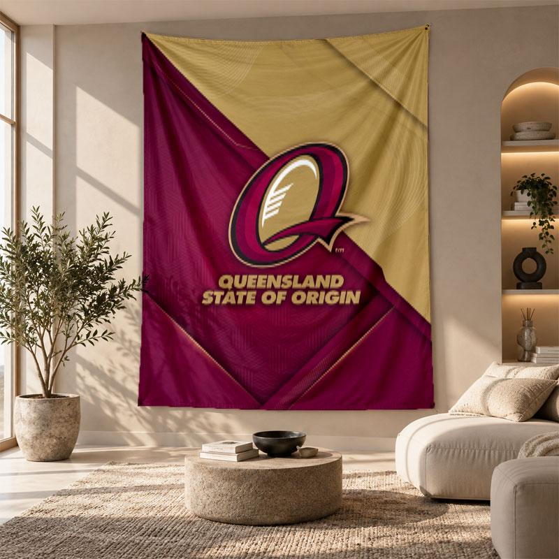 Decorative Tapestry,Queensland Maroons Printed Wall Art, Lightweight Wall Hanging For Bedroom Background