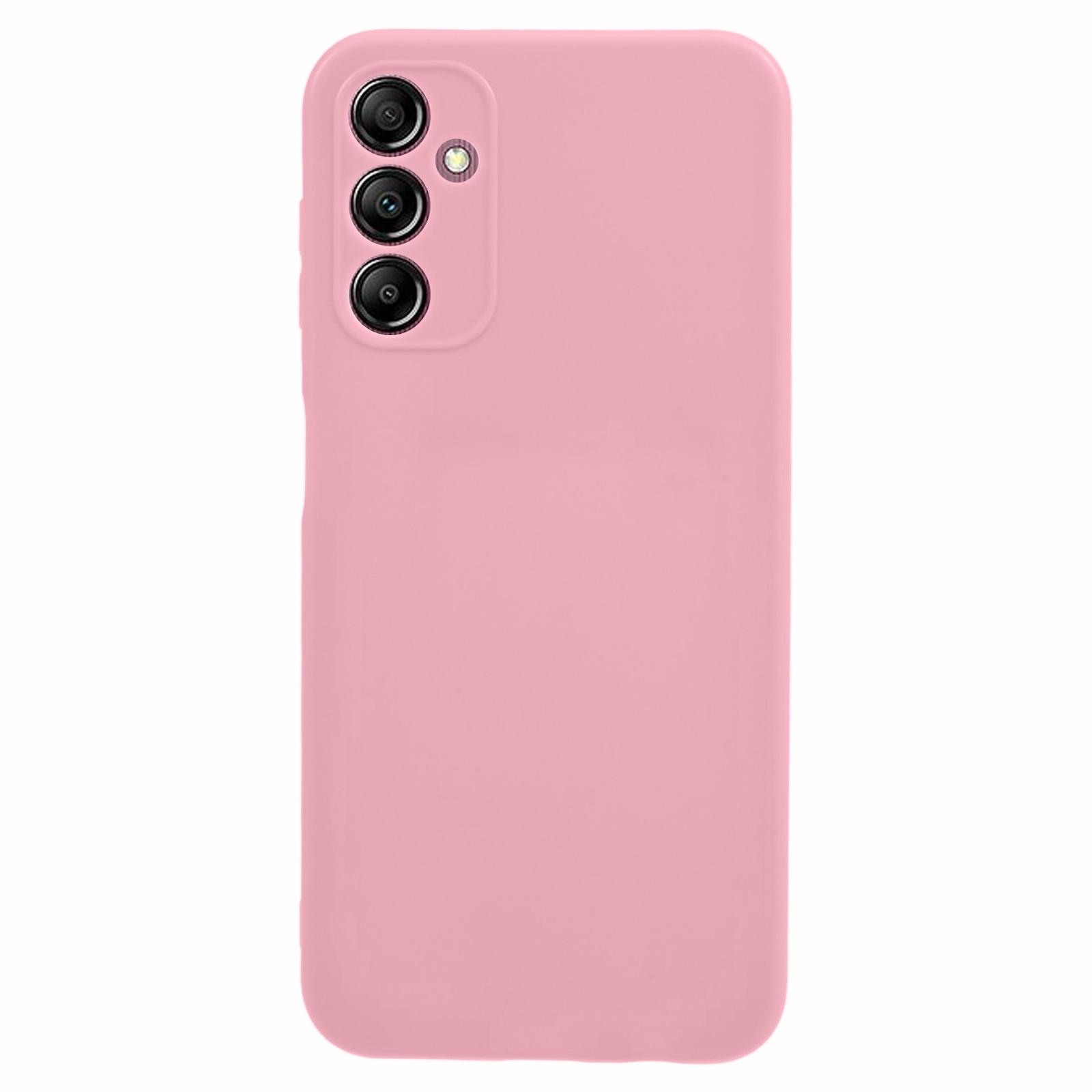 

For Samsung Galaxy A14 5G/A14 4G Bump Proof Glossy Back Shell,Glossy TPU Phone Case Protective Cover Pink