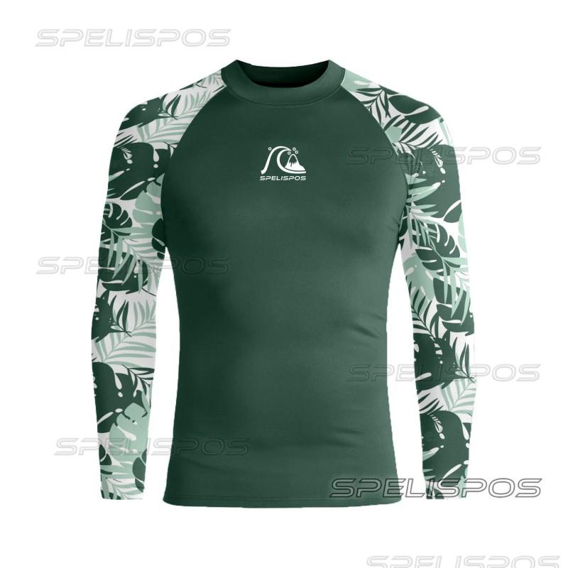 Ανδρικό Rash Guard με Μακριά Μανίκια UPF 50 για Snorkeling, Κολύμπι, Surfing, Αντηλιακή Προστασία, Γρήγορο Στέγνωμα Μαγιό