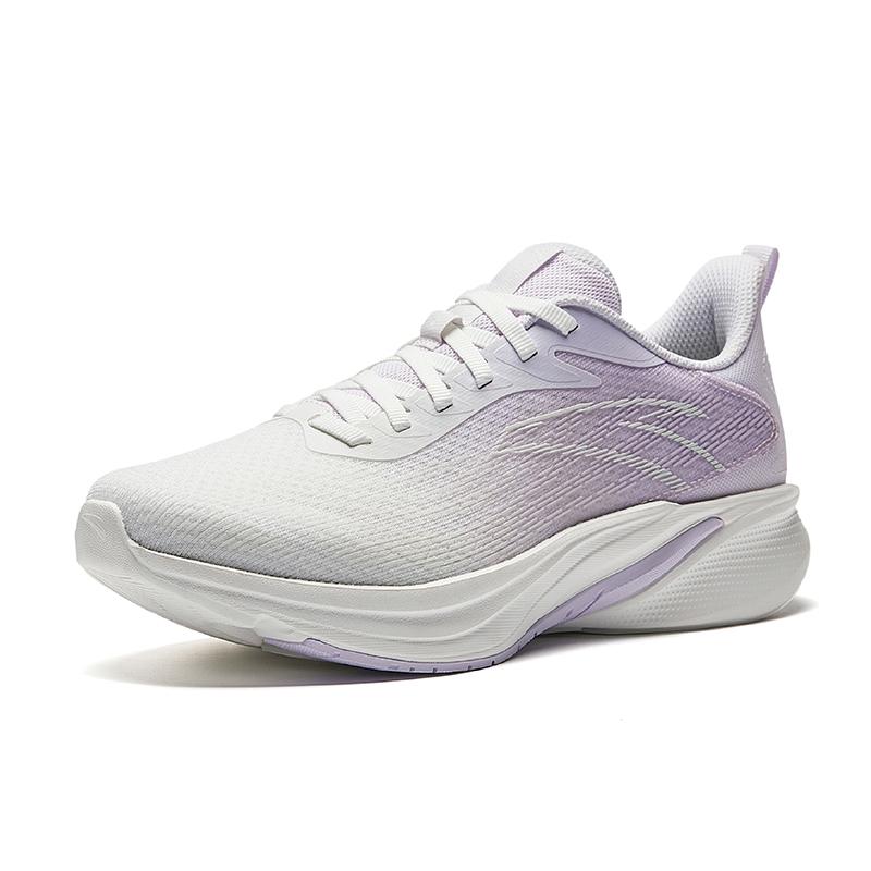 Anta Cloud Trail Comfortable Versatile Shock Absorbing Breathable Low Top Casual Running Shoes Women sneaker White Purple 122535585-2