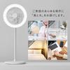 Doshisha Circulate Desk Fan with Desk Stand, LED, 3 Dimming Levels, 3 Color Temperature Settings, 3 Airflow Settings, Tabletop Fan
