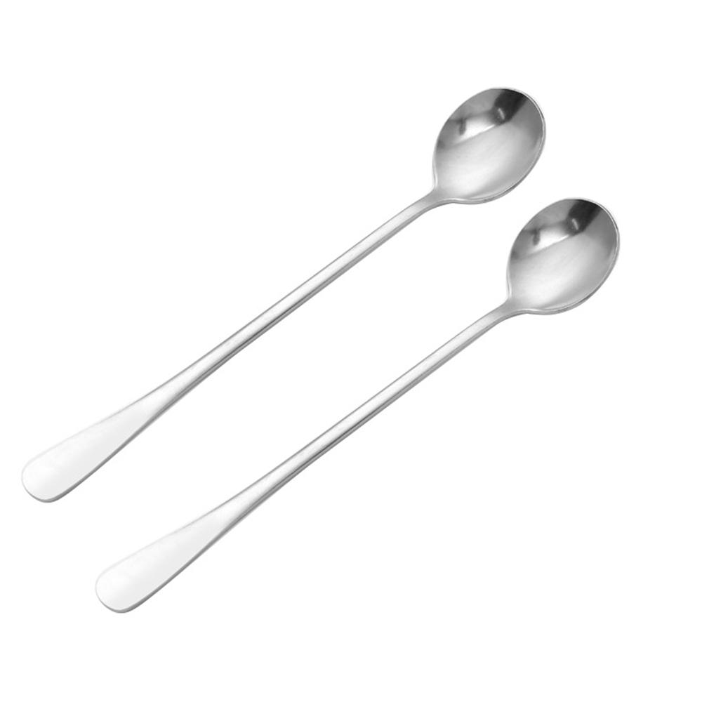 

Stainless Steel For Picnic Drinkware Tea Spoon Tableware Coffee Spoon Kitchen Accessories 2pc round head