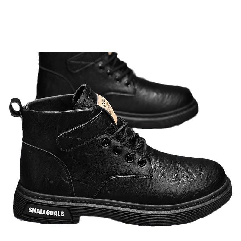 New Martin boots high top waterproof big head short boots ins locomotive leather boots