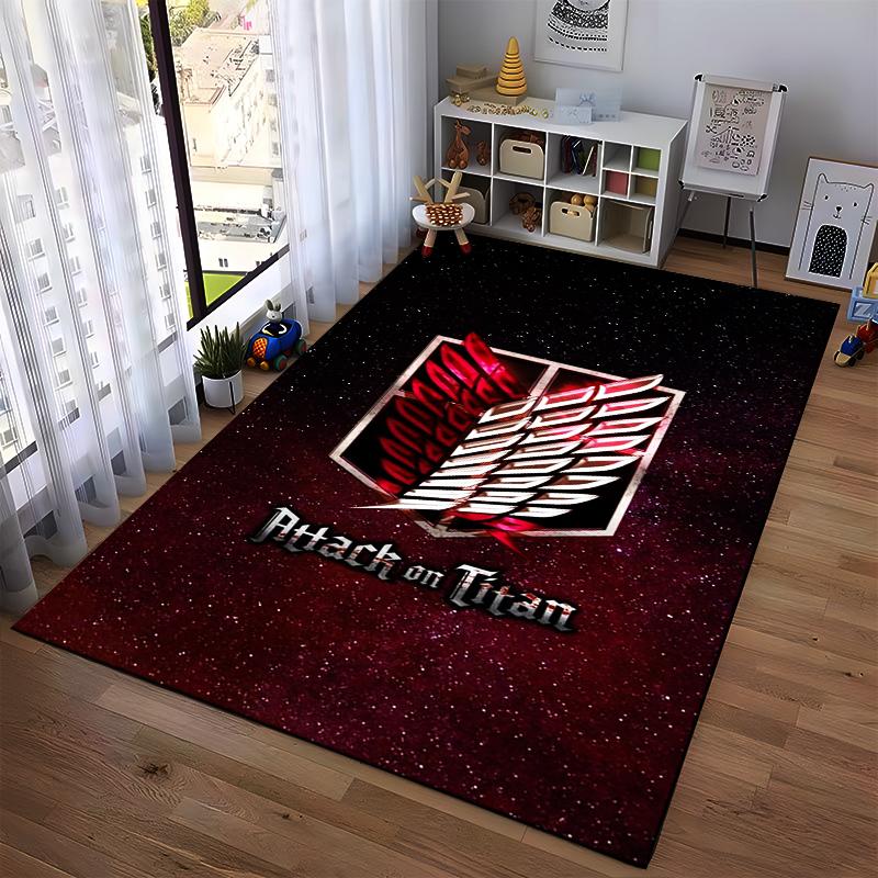 Attack On Titan Themed Carpet with Wings of Freedom Design Suitable for Use As an Anti-slip for Living Room Bedroom Sofas