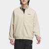 Adidas Striped Logo Casual Simple Woven Sports Jacket Men Jacket Light-Brown JE1344
