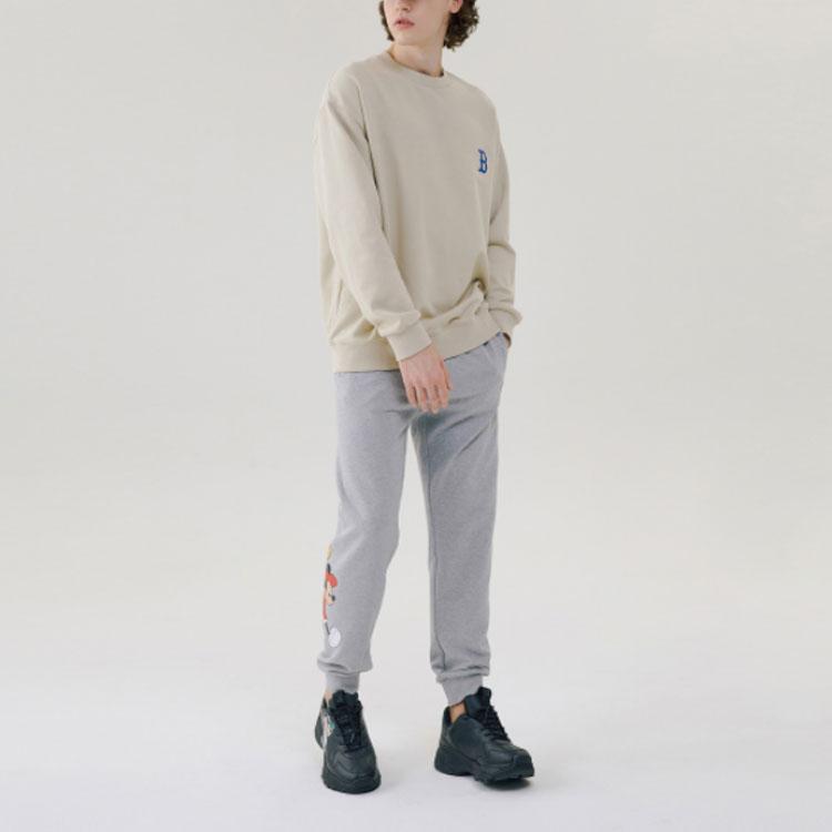 New Disney X MLB Sweatshirts Unisex Beige 31MTK2011-43B