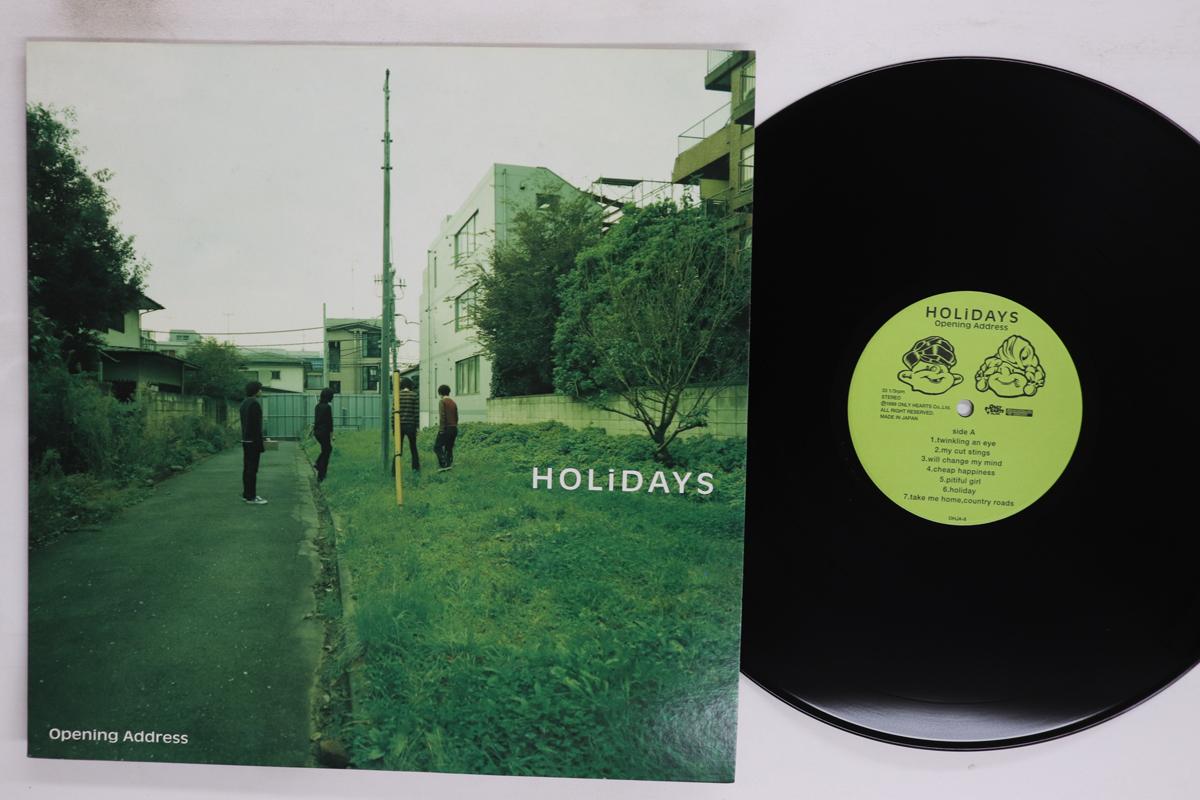 

LP Record HOLIDAYS Opening Address OHJA8 ONLY HEARTS 1999 Japan Japanese PopRock Used