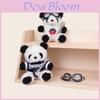 Chaveiro de Pelúcia Panda Piloto Musical Com Design de Guitarra e Microfone Para Presente e Colecionadores