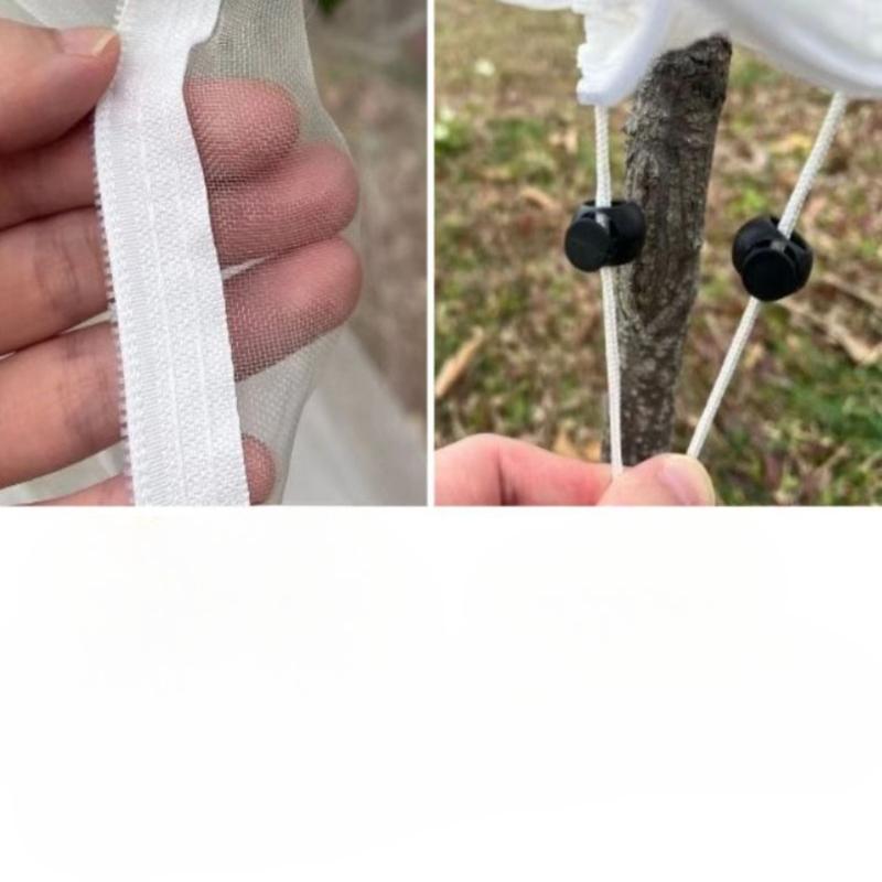 Sacchi di copertura per piante con coulisse, reti da giardino in rete, reti riutilizzabili per insetti e frutta, attrezzi da giardino