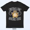 Kinda Fit Sorta Fat Funny Gym Cute Cat Retro T-Shirt
