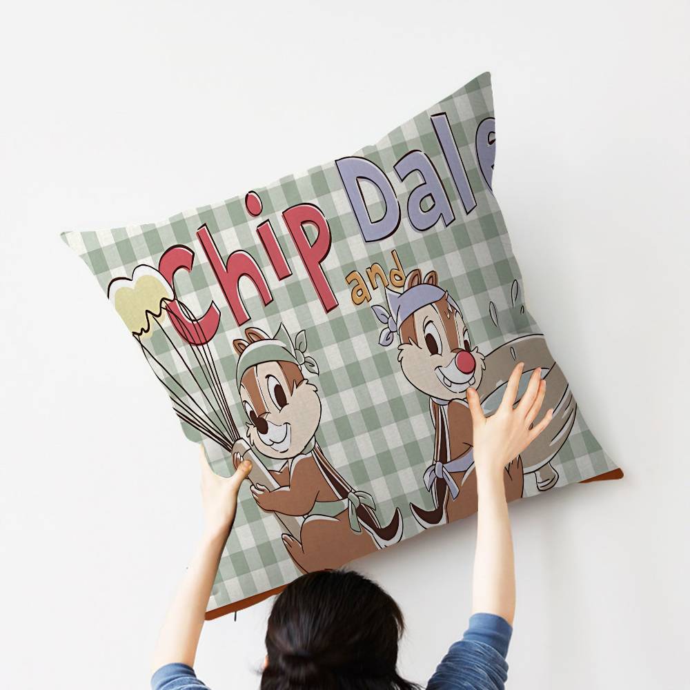 Cartoon C-Chip n D-Dale Stitch Lucky Dragon pillow cover sofa cushion cover home room decoration children gift
