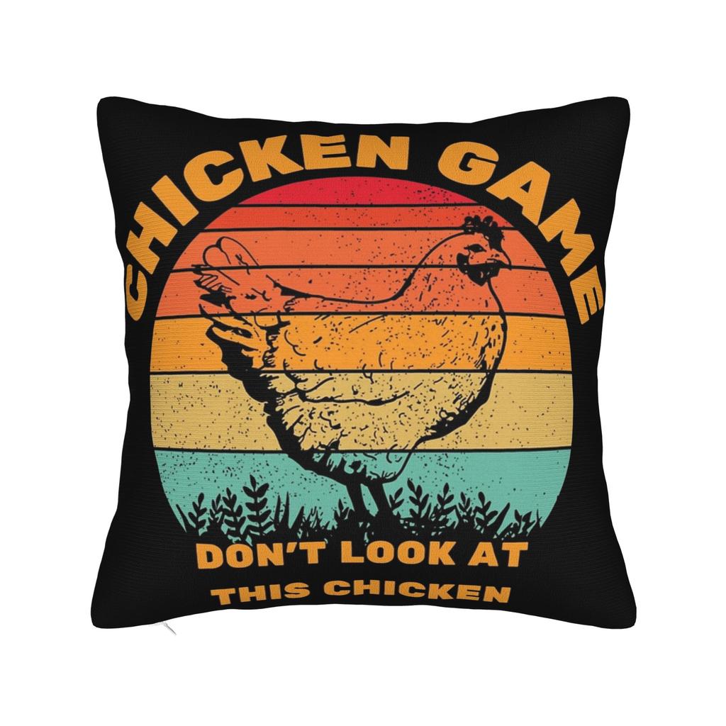 Decorative Pillowcases Chicken Game Dont Look At The Chicken Product Living Room Pillow Case Cover Zipper Multiple Sizes