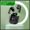T2 Wireless Bluetooth Earphone Transparent HIFI Headphones LED Power Digital Display Stereo Sound Earphones for