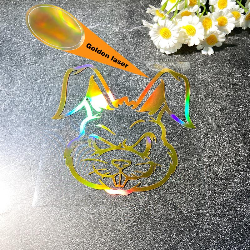 1PC Evil Rabbit Laser Motorcycle Sticker Waterproof for Motorbike Windshield Fuel Tank Fairing Helemt Box Universal Vinyl Decal