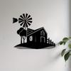 1pc Rustic Windmill Metal Wall Art, Weatherproof Iron Sculpture for Patio Garden Fence, New Year Easter Farmhouse Decor