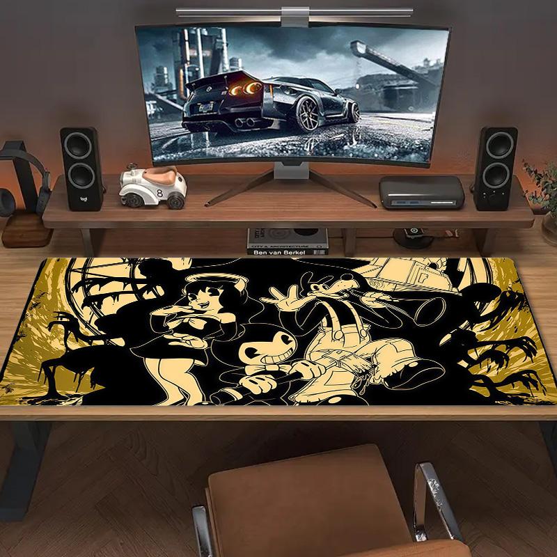 Bendy and the Ink Machine Print  Cushion Non-slip Laptop Tablet Big Mousepad XXL Mat Mini PC Playmat With Lock edge