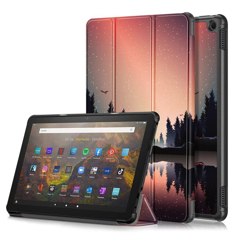 Tablet-Hülle für Fire HD 10 Hülle 2023, 10,1 Zoll, dreifach klappbarer Ständer, magnetische Smart-Folio-Abdeckung für Fire HD 10 2023 Tablet-Hülle