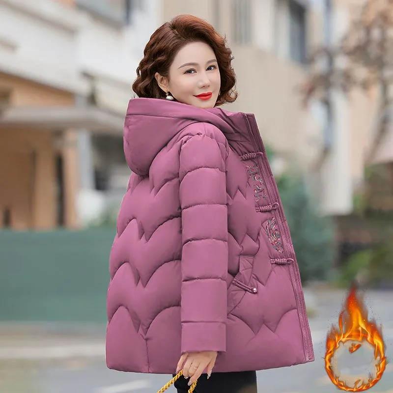 Mother Cotton Jacket Middle-aged and Elderly Grandma Winter Clothes Large Size Cotton Jacket Cotton Jacket Casual Jacket Winter Clothes