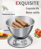 Stainless Steel Kitchen Scale with Bowl, 5kg/1g, 0.1g Precision Baking & Food Table Scale.