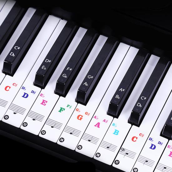 37/49/54/61/88 Key Electronic Piano Music Keyboard Transparent PVC Sticker Decor