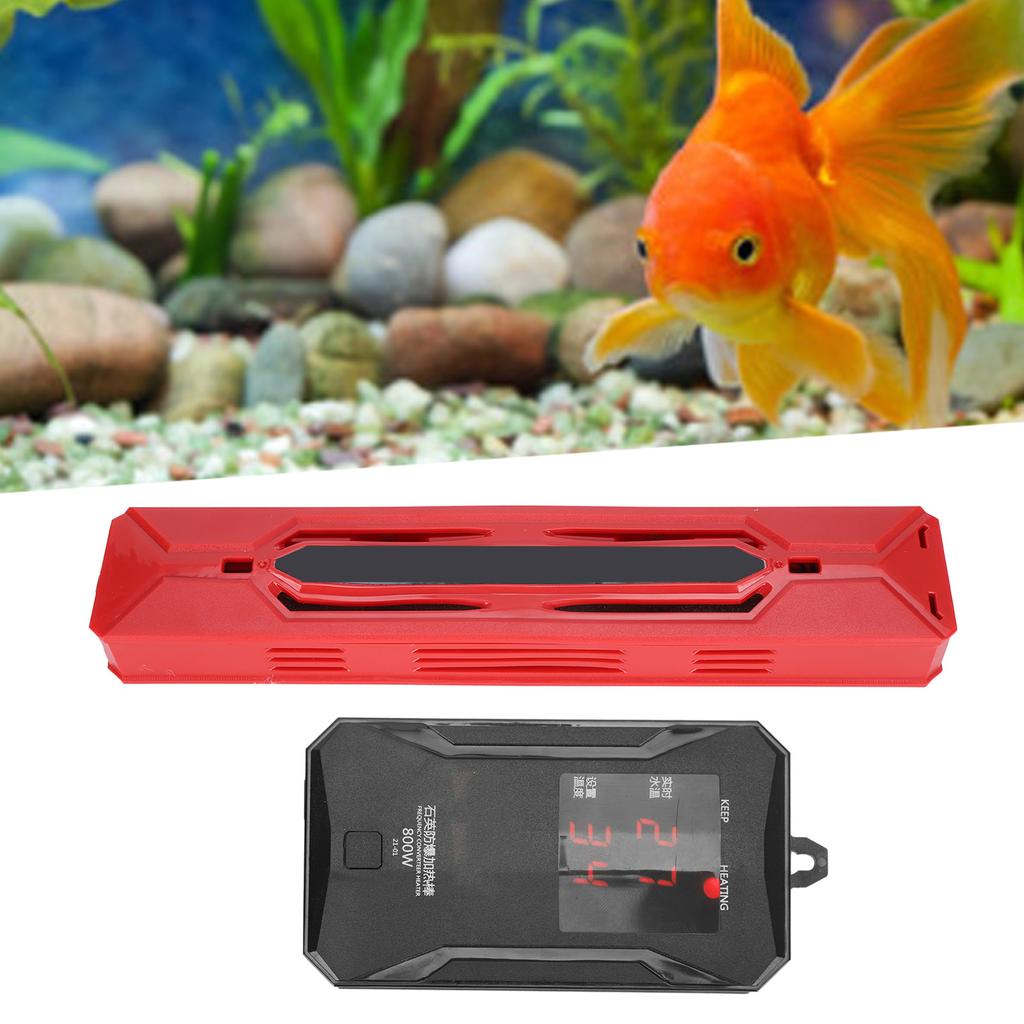 Încălzitor de acvariu de 800W, tijă de încălzire pentru acvariu, termostat automat cu tub de cuarț