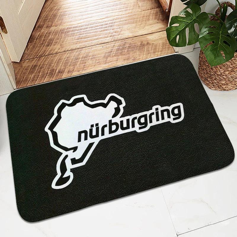 

House Entrance Mat N-Nurburgrings Bedroom Carpet Anti Slip Hallway Batrhroom Living Room Washable Kitchen Rug Home Decorations 40cm x 60cm