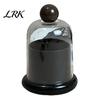 Transparent Toothpick Case Box with Clear/Wood Grain Lid, Dust-proof Holder Dispenser, Kitchen Dental Floss Swabs Container for Countertop Home
